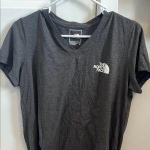 The North Face Gray V-Neck T-Shirt